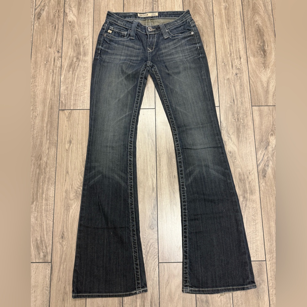 Y2K Big Star Dark Wash Flare Jeans
